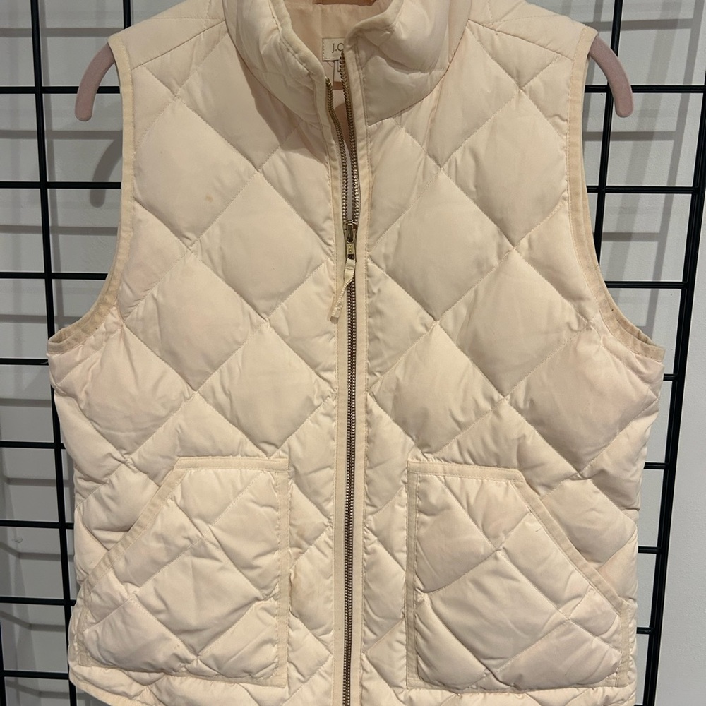 J. Crew Quilted Beige Vest